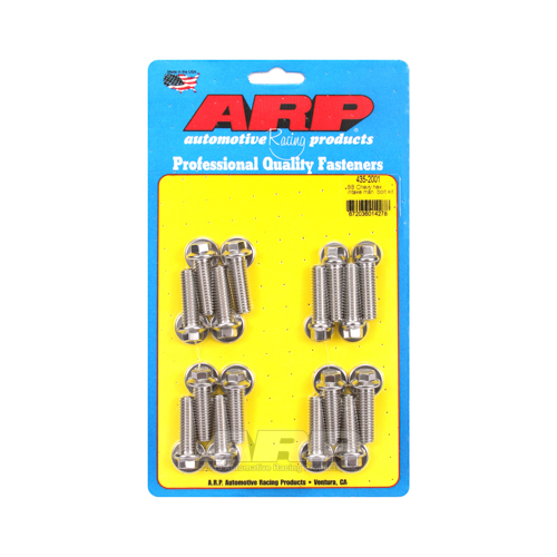 ARP Bolts, Intake Manifold, Hex Head, Stainless Steel, Polished, For Chevrolet 396-454, 180000psi, Kit