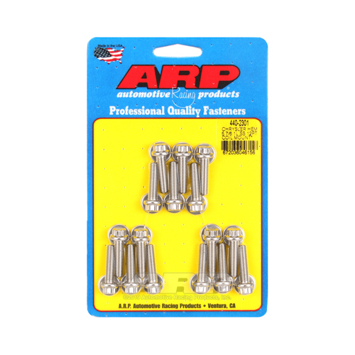 ARP Coil Bracket Bolts, 12-Point Head, Stainless Steel, Polished, Mopar Hemi Gen III, 5.7L, 6.1L, Set of 16