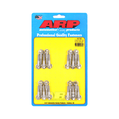 ARP Valve Cover Bolts, Stainless Steel, Polished, Hex Head, 6mm x 1.0 Thread, For Chrysler, For Dodge, Ram, 5.7L, 6.1L, Set of 20