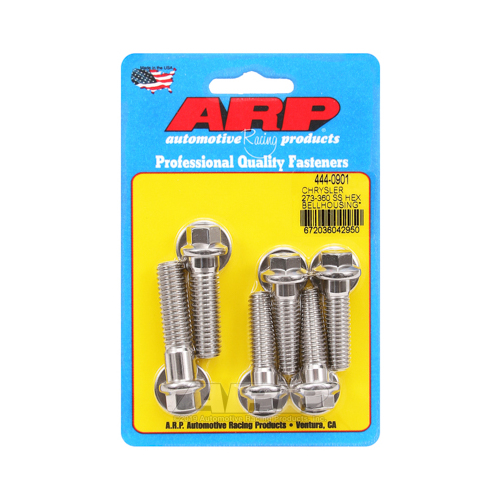 ARP Bellhousing Bolts, Hex, Stainless Steel, Natural, For Chrysler, For Dodge, For Plymouth, Small Block, Kit
