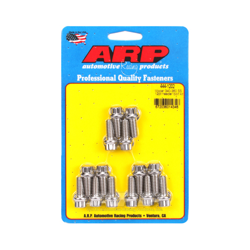 ARP Header Bolts, 12-Point, Stainless Steel, Polished, 5/16 in.-18, For Chrysler, Small Block, Set of 14