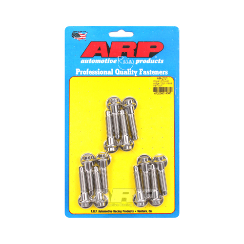 ARP Bolts, Intake Manifold, 12-point Head, Stainless Steel, Polished, For Chrysler 318-440, 180000psi, Kit