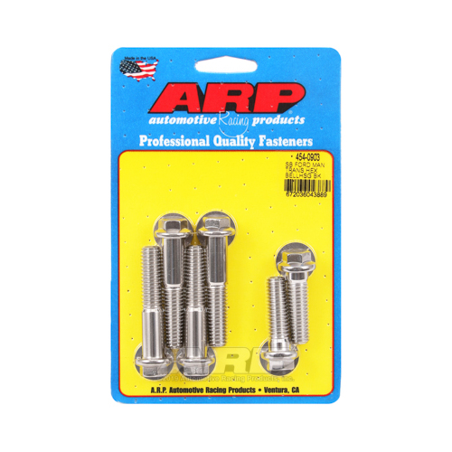 ARP Bellhousing Bolts, Hex, 7/16-14 in. Thread, Stainless Steel, Natural, For Ford, 289, 302, 351W, Kit