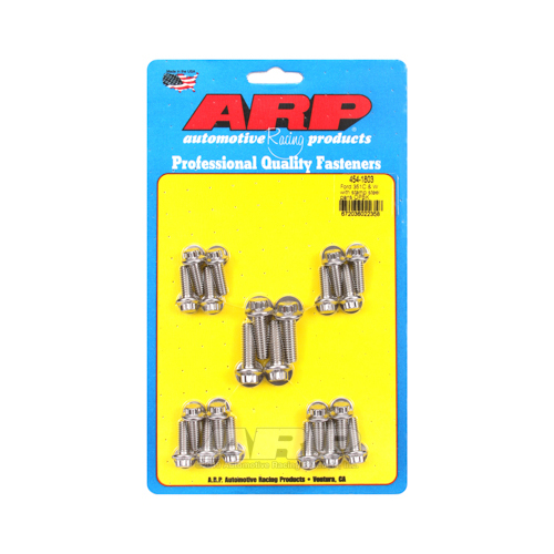 ARP Oil Pan Bolt, Stainless 12-Pt, For Ford Small Block, Late Model with Side Rails, Kit