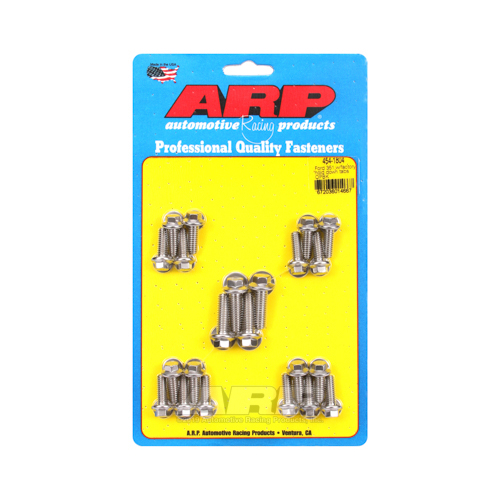 ARP Oil Pan Bolt, Stainless Hex, For Ford Small Block, Late Model with Side Rails, Kit