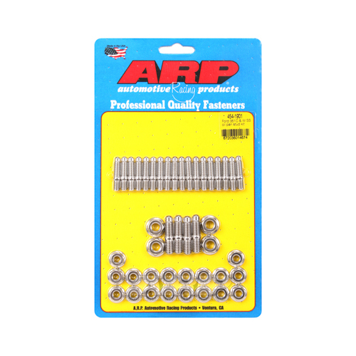 ARP Oil Pan Studs, Polished Stainless Steel, Hex Nut, For Ford, Small Block, Cleveland, Early Model, Kit