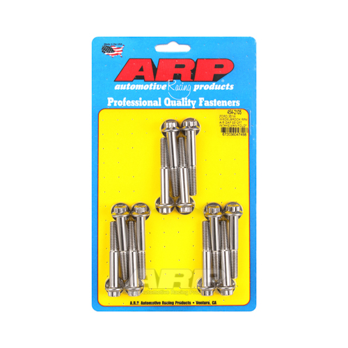 ARP Bolts, Intake Manifold, 12-point Head, Stainless Steel, Polished, For Ford 351W, 180000psi, Kit