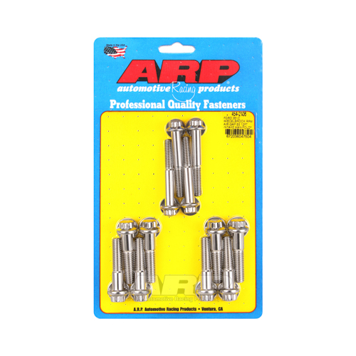 ARP Bolts, Intake Manifold, 12-point Head, Stainless Steel, Polished, For Ford 351C, 180000psi, Kit