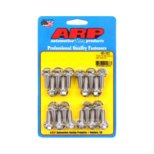 ARP Oil Pan Bolts, Stainless Steel, Hex Head, For Ford, For Mercury, Big Block FE, MEL Series V8, Kit