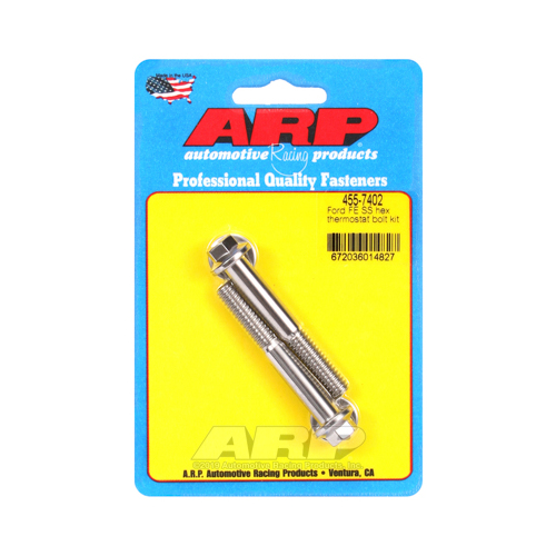 ARP Thermostat Housing Bolts, Stainless Steel, Hex, For Ford, FE, Set