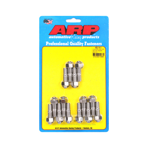 ARP Header Studs, Hex Head, Stainless Steel, Polished, 3/8 in.-16, For Oldsmobile, 330-455, Set of 14