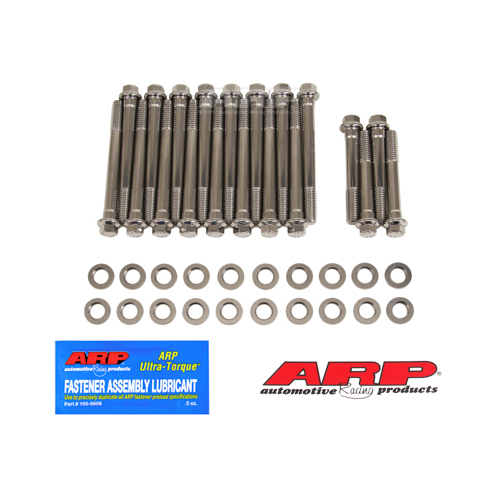 ARP Cylinder Head Bolts, Hex Head, Stainless, For Oldsmobile, 350-455, w/ factory Heads or Edelbrock Heads, Kit