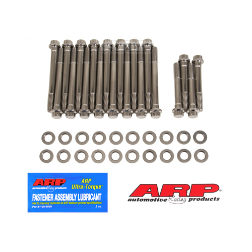ARP Cylinder Head Bolts, 12-point Head, Stainless, For Oldsmobile, 350-455, w/ factory Heads or Edelbrock Heads, Kit