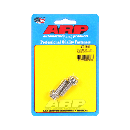 ARP Fuel Pump Bolts, Stainless Steel, Polished, 12-Point, For Pontiac V8, Kit