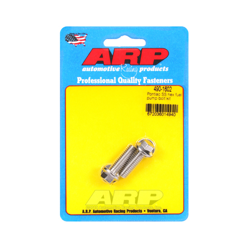 ARP Fuel Pump Bolts, Stainless Steel, Polished, Hex, For Pontiac V8, Kit