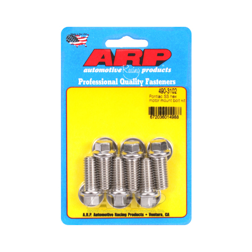 ARP Motor Mount Bolts, Stainless, Hex, For Pontiac V8, Set