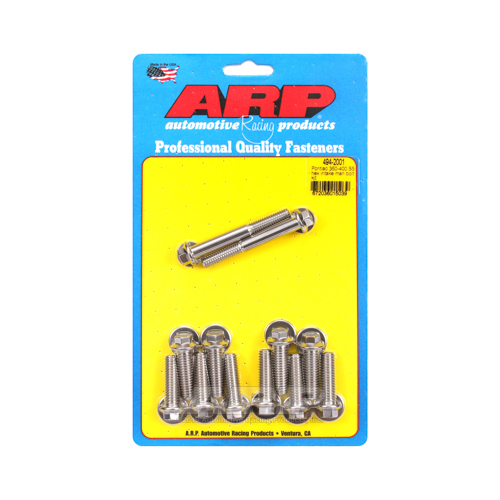 ARP Bolts, Intake Manifold, Hex Head, Stainless Steel, Polished, For Pontiac 350-455, 180000psi, Kit
