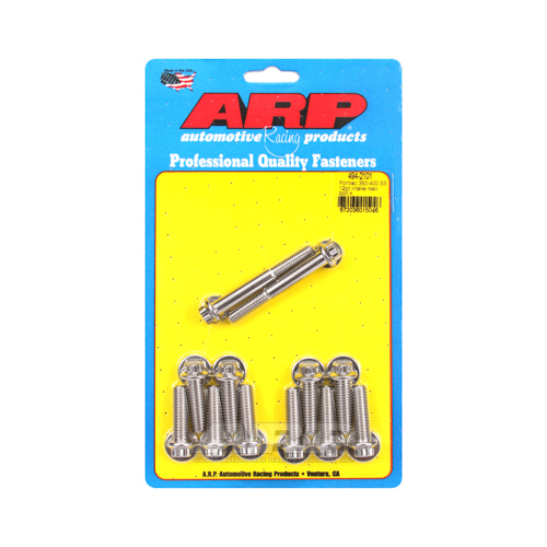 ARP Bolts, Intake Manifold, 12-point Head, Stainless Steel, Polished, For Pontiac 350-455, 180000psi, Kit