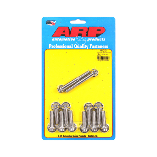 ARP Bolts, Intake Manifold, 12-point Head, Stainless Steel, Polished, For Pontiac 350-455, 180000psi, Kit
