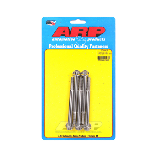 ARP Bolts, 12-Point Head, Stainless 300, Polished, 5/16 in.-18 RH Thread, 3.750 in. UHL, Set of 5