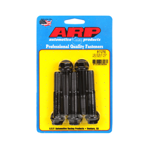 ARP Bolts, 8740 Chromoly, Black Oxide, Hex Head, 1/2-13 in. Thread, 2.75 in. UHL, Set of 5