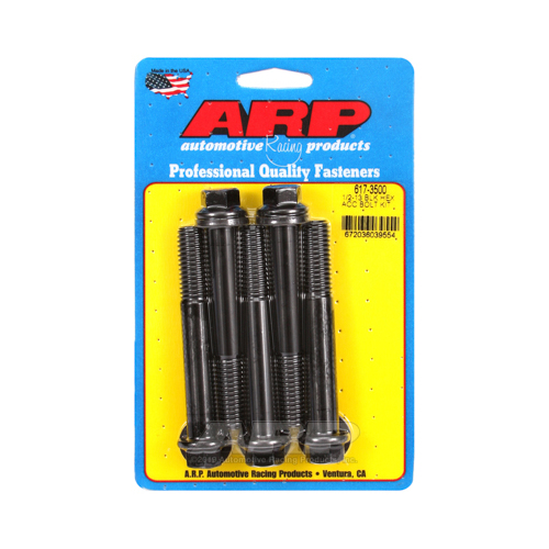 ARP Bolts, 8740 Chromoly, Black Oxide, Hex Head, 1/2-13 in. Thread, 3.5 in. UHL, Set of 5