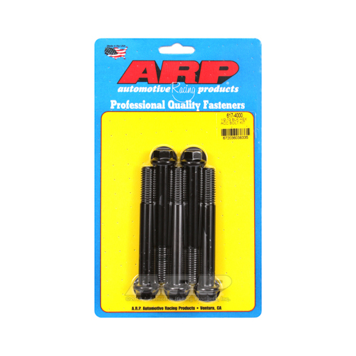 ARP Bolts, 8740 Chromoly, Black Oxide, Hex Head, 1/2-13 in. Thread, 4.00 in. UHL, Set of 5