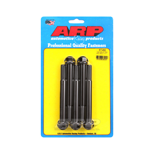 ARP Bolts, 8740 Chromoly, Black Oxide, Hex Head, 1/2-13 in. Thread, 4.50 in. UHL, Set of 5