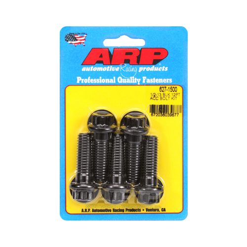ARP Bolts, 8740 Chromoly, Black Oxide, 12-Point Head, 1/2-13 in. Thread, 1.50 in. UHL, Set of 5