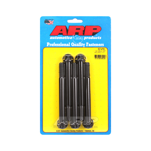 ARP Bolts, 8740 Chromoly, Black Oxide, 12-Point Head, 1/2-13 in. Thread, 4.75 in. UHL, Set of 5