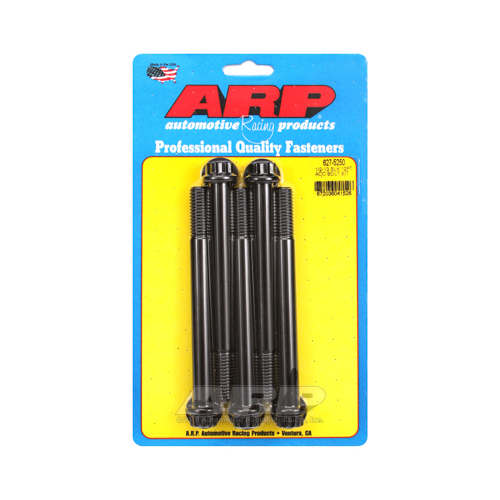 ARP Bolts, 8740 Chromoly, Black Oxide, 12-Point Head, 1/2-13 in. Thread, 5.25 in. UHL, Set of 5