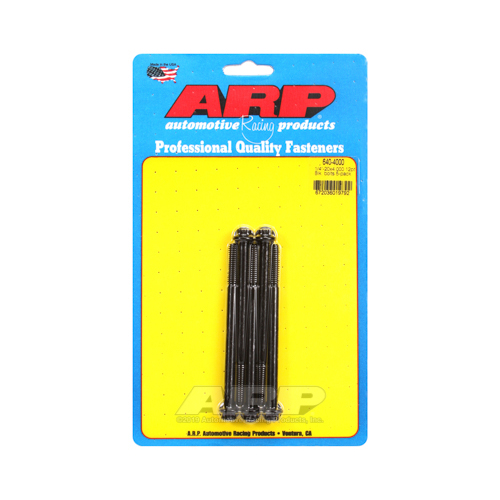 ARP Bolts, 12-Point Head, Custom 450, Black Oxide, 1/4 in.-20 RH Thread, 4.000 in. UHL, Set of 5