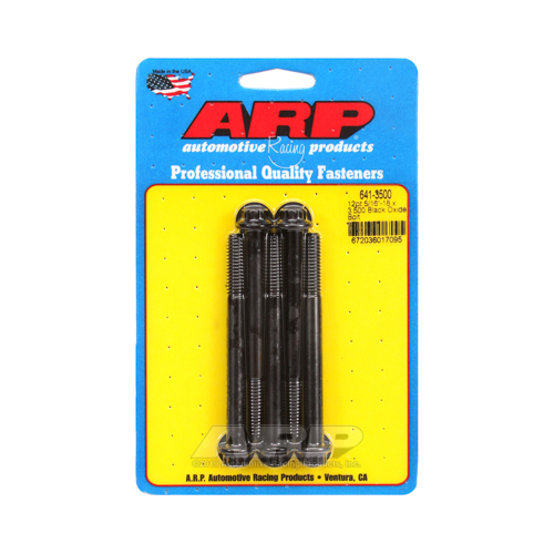 ARP Bolts, 12-Point Head, Chromoly Steel, Black Oxide, 5/16 in.-18 RH Thread, 3.500 in. UHL, Set of 5