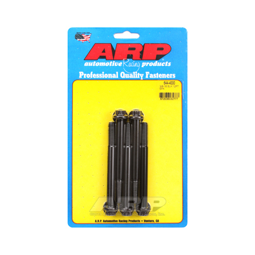 ARP Bolts, Chromoly, Black Oxide, 12-Point, 3/8 in.-16, 4.0 in. UHL, Set of 5