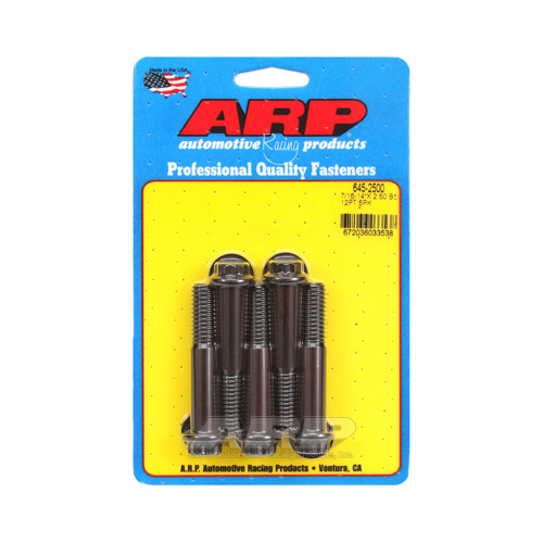 ARP Bolts, 12-point Head, Chromoly, Black Oxide, 7/16-14 in. Thread, 2.5 in. UHL, Set of 5