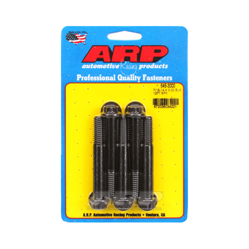 ARP Bolts, 12-point Head, Chromoly, Black Oxide, 7/16-14 in. Thread, 3.0 in. UHL, Set of 5