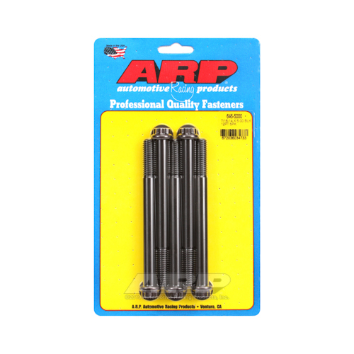 ARP Bolts, 12-Point Head, Chromoly Steel, Black Oxide, 7/16 in.-14 RH Thread, 5.00 in. UHL, Set of 5