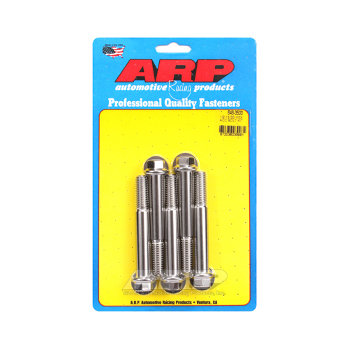 ARP Bolts, Stainless Steel 300, Polished, Hex Head, 1/2-13 in. Thread, 3.50 in. UHL, Set of 5