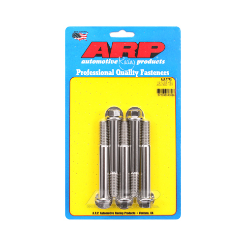 ARP Bolts, Stainless Steel 300, Polished, Hex Head, 1/2-13 in. Thread, 3.75 in. UHL, Set of 5