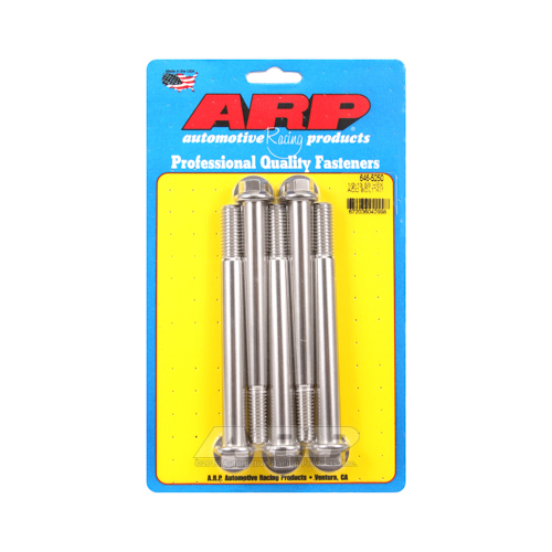 ARP Bolts, Stainless Steel 300, Polished, Hex Head, 1/2-13 in. Thread, 5.25 in. UHL, Set of 5