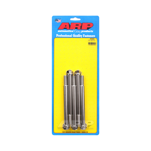 ARP Bolts, Stainless Steel 300, Polished, Hex Head, 1/2-13 in. Thread, 6.00 in. UHL, Set of 5