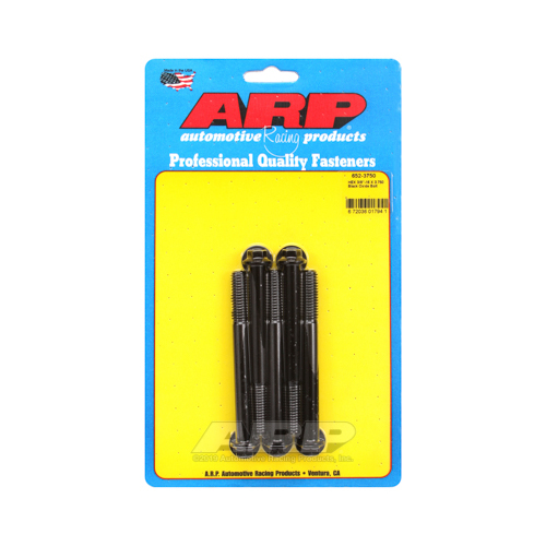 ARP Bolts, Hex Head, Custom 450, Black Oxide, 3/8 in.-16 RH Thread, 3.750 in. UHL, Set of 5