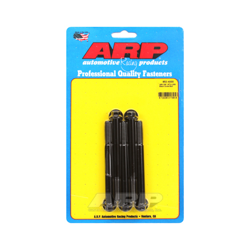 ARP Bolts, Hex Head, Custom 450, Black Oxide, 3/8 in.-16 RH Thread, 4.000 in. UHL, Set of 5