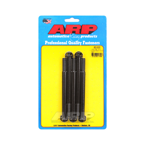 ARP Bolts, Hex Head, Custom 450, Black Oxide, 3/8 in.-16 RH Thread, 5.000 in. UHL, Set of 5