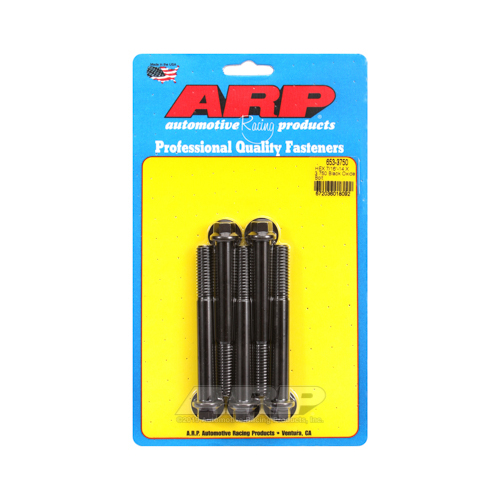 ARP Bolts, Hex Head, Custom 450, Black Oxide, 7/16 in.-14 RH Thread, 3.750 in. UHL, Set of 5