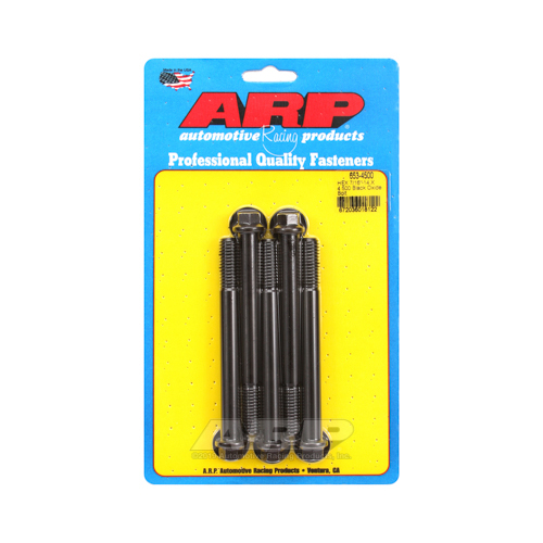 ARP Bolts, Hex Head, Custom 450, Black Oxide, 7/16 in.-14 RH Thread, 4.500 in. UHL, Set of 5
