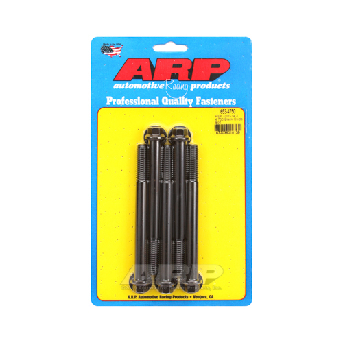 ARP Bolts, Hex Head, Custom 450, Black Oxide, 7/16 in.-14 RH Thread, 4.750 in. UHL, Set of 5
