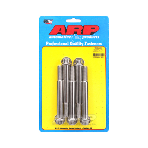 ARP Bolts, Stainless Steel 300, Polished, 12-Point Head, 1/2-13 in. Thread, 4.25 in. UHL, Set of 5