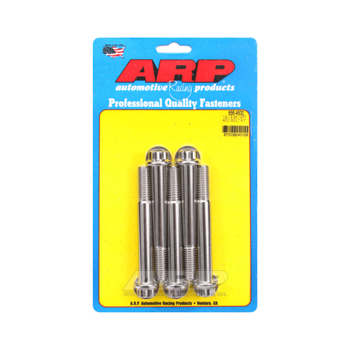 ARP Bolts, Stainless Steel 300, Polished, 12-Point Head, 1/2-13 in. Thread, 4.50 in. UHL, Set of 5