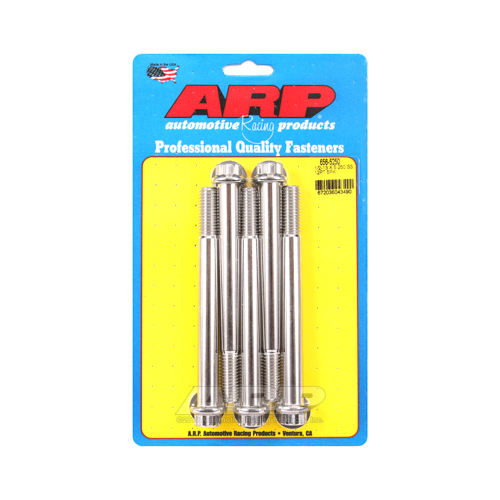 ARP Bolts, Stainless Steel 300, Polished, 12-Point Head, 1/2-13 in. Thread, 5.25 in. UHL, Set of 5